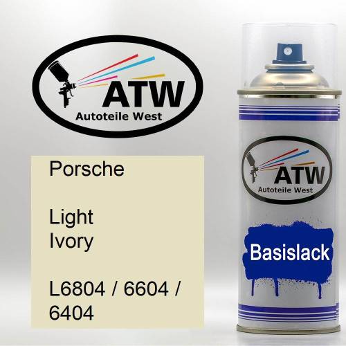 Porsche, Light Ivory, L6804 / 6604 / 6404: 400ml Sprühdose, von ATW Autoteile West.